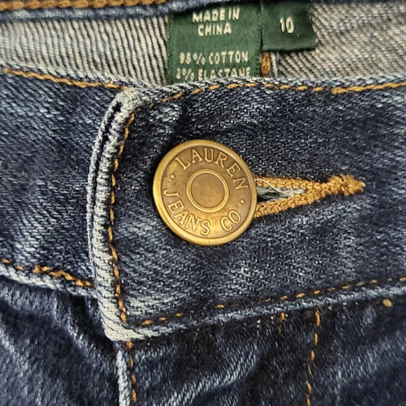 🛍LRL Ralph Lauren Womens 10 Straight Leg Blue Medium Wash Mid Rise Denim Jeans‎ - Picture 7 of 9